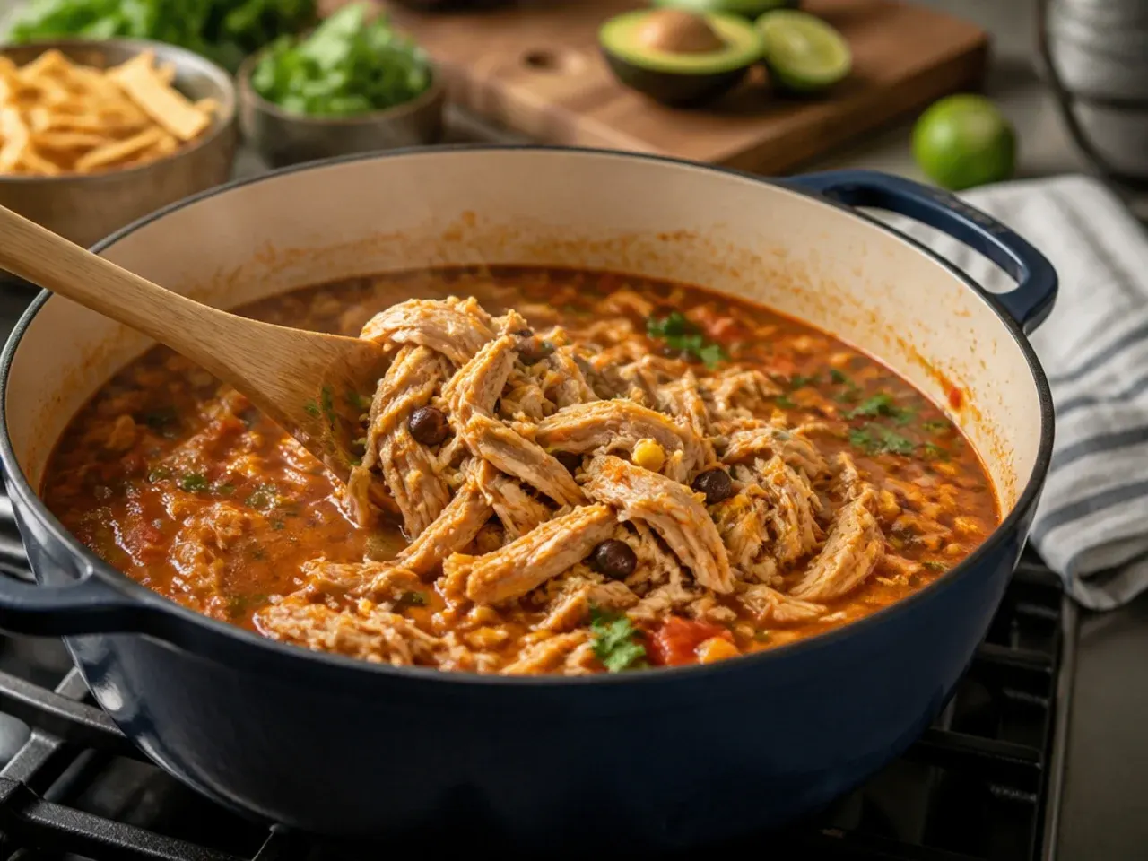 chicken tortilla soup stove top recipe step 10