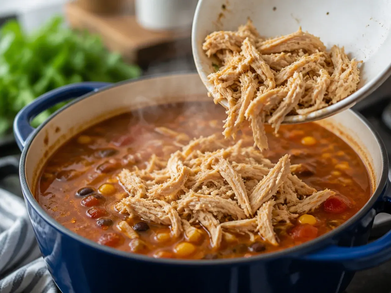 chicken tortilla soup stove top recipe step 12