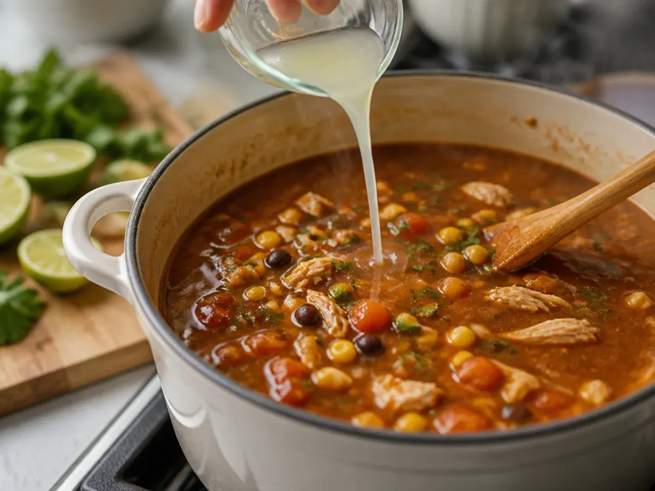 chicken tortilla soup stove top recipe step 16