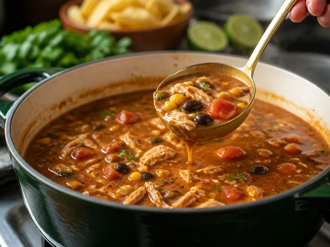 chicken tortilla soup stove top recipe step 22