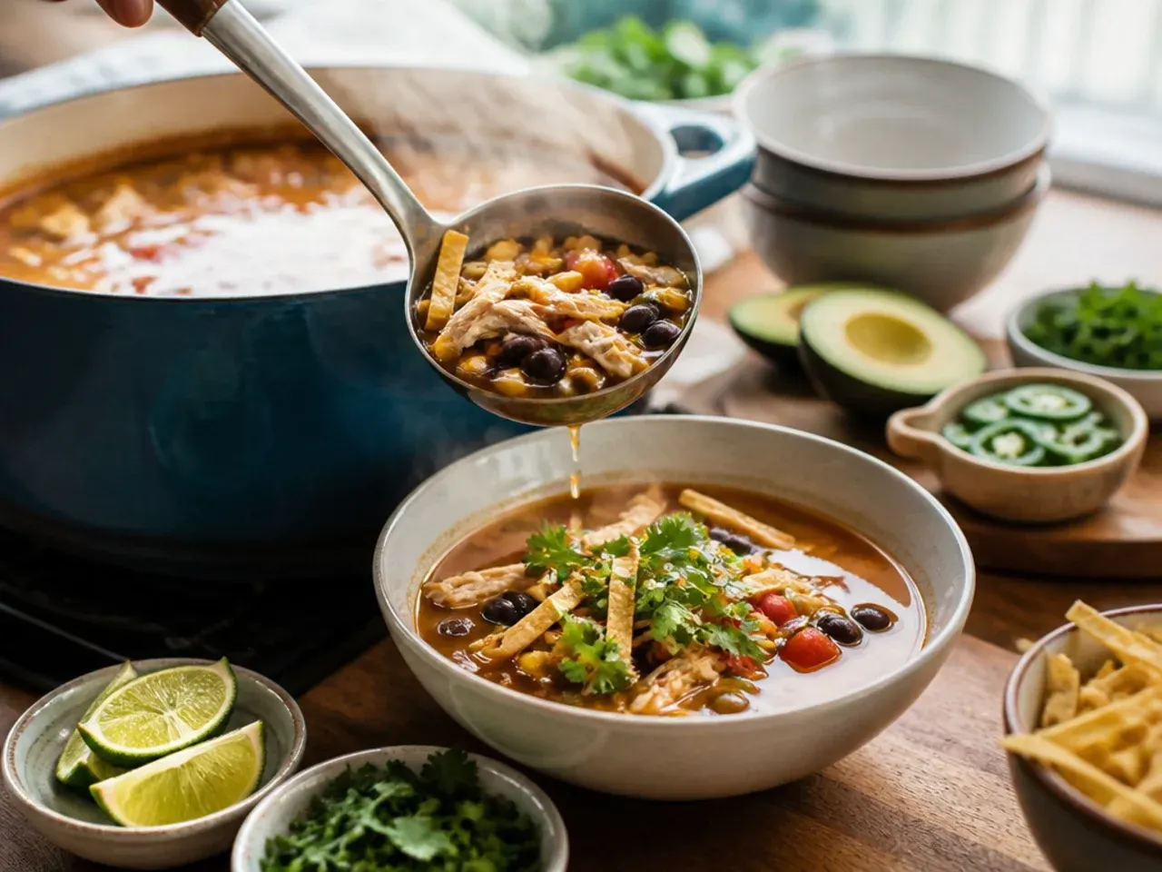 chicken tortilla soup stove top recipe step 23