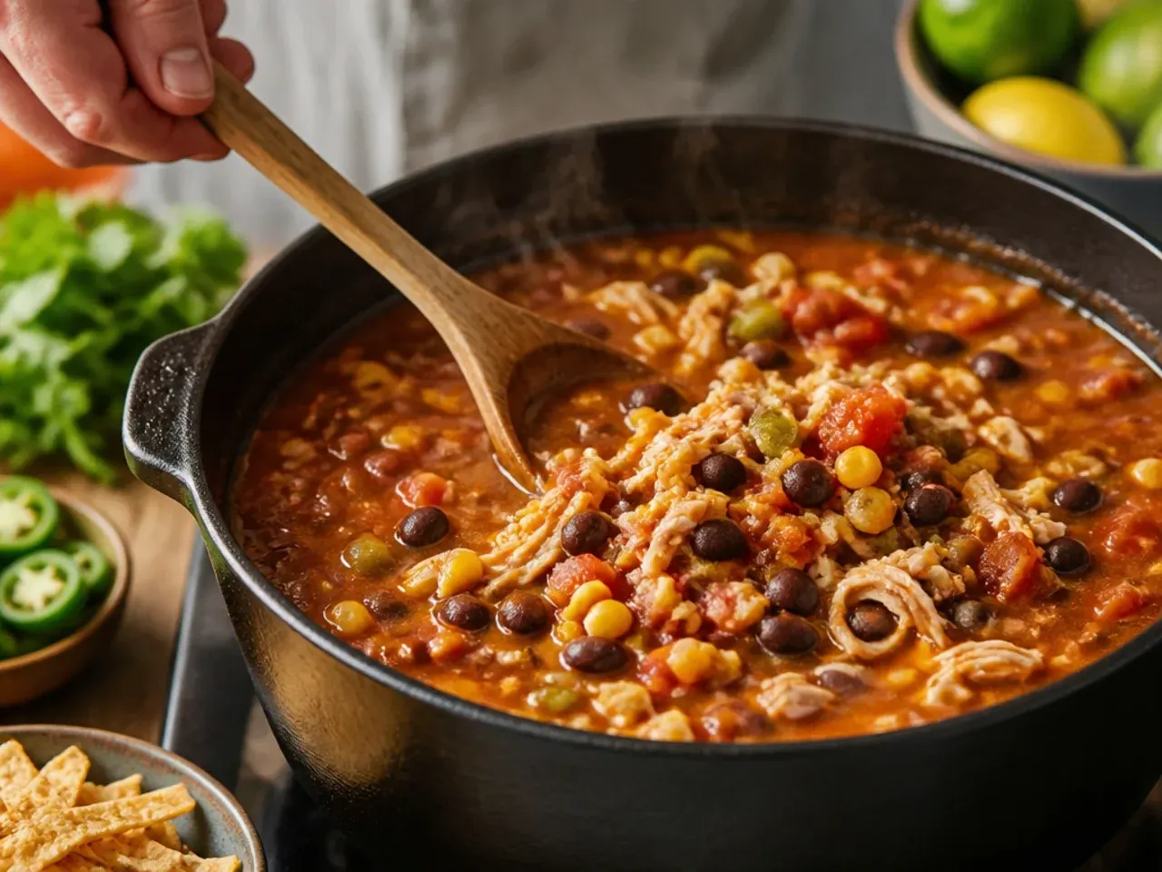 chicken tortilla soup stove top recipe step 25