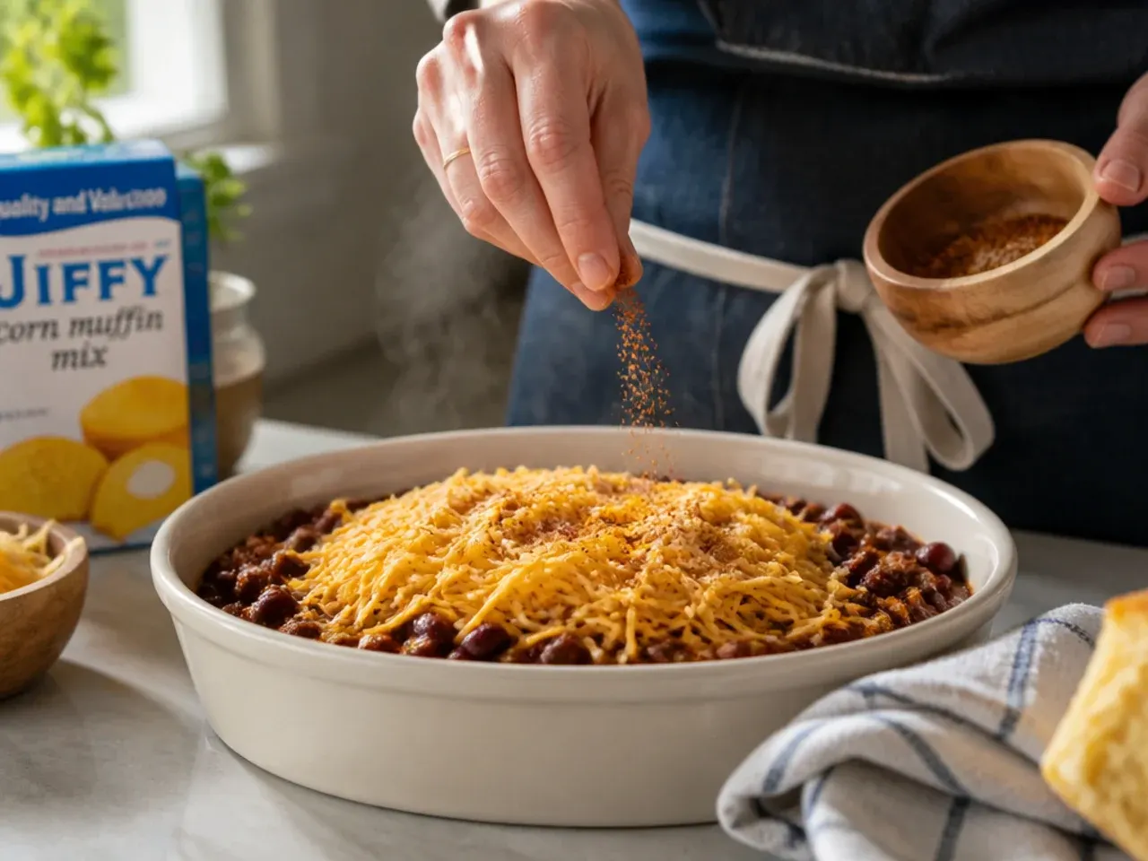chili cornbread casserole recipe step 3