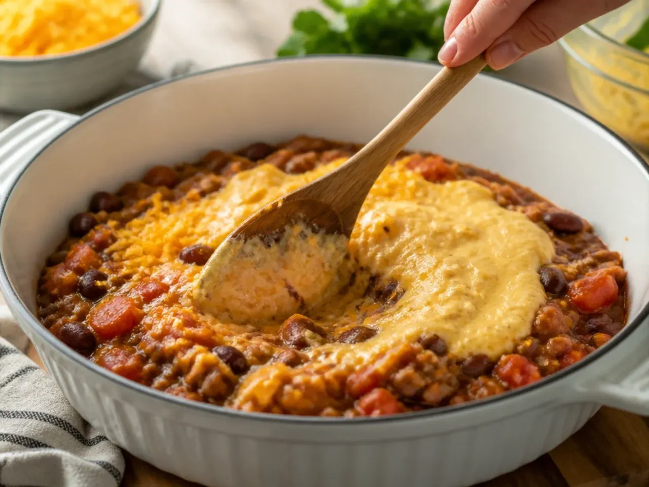 chili cornbread casserole recipe step 5