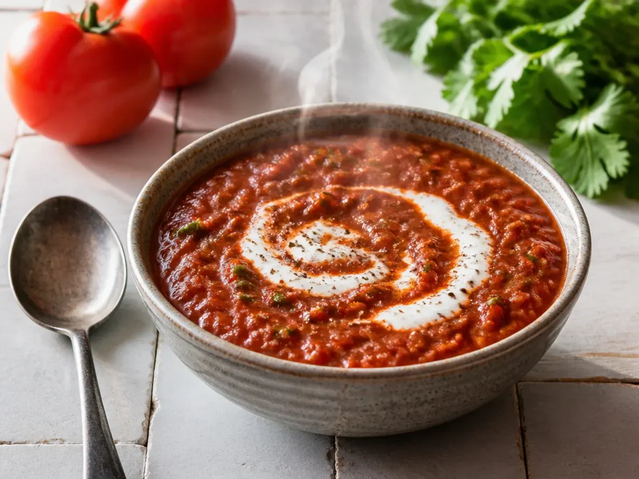 Tin of fire-roasted diced tomatoes next to a bowl of finished salsa