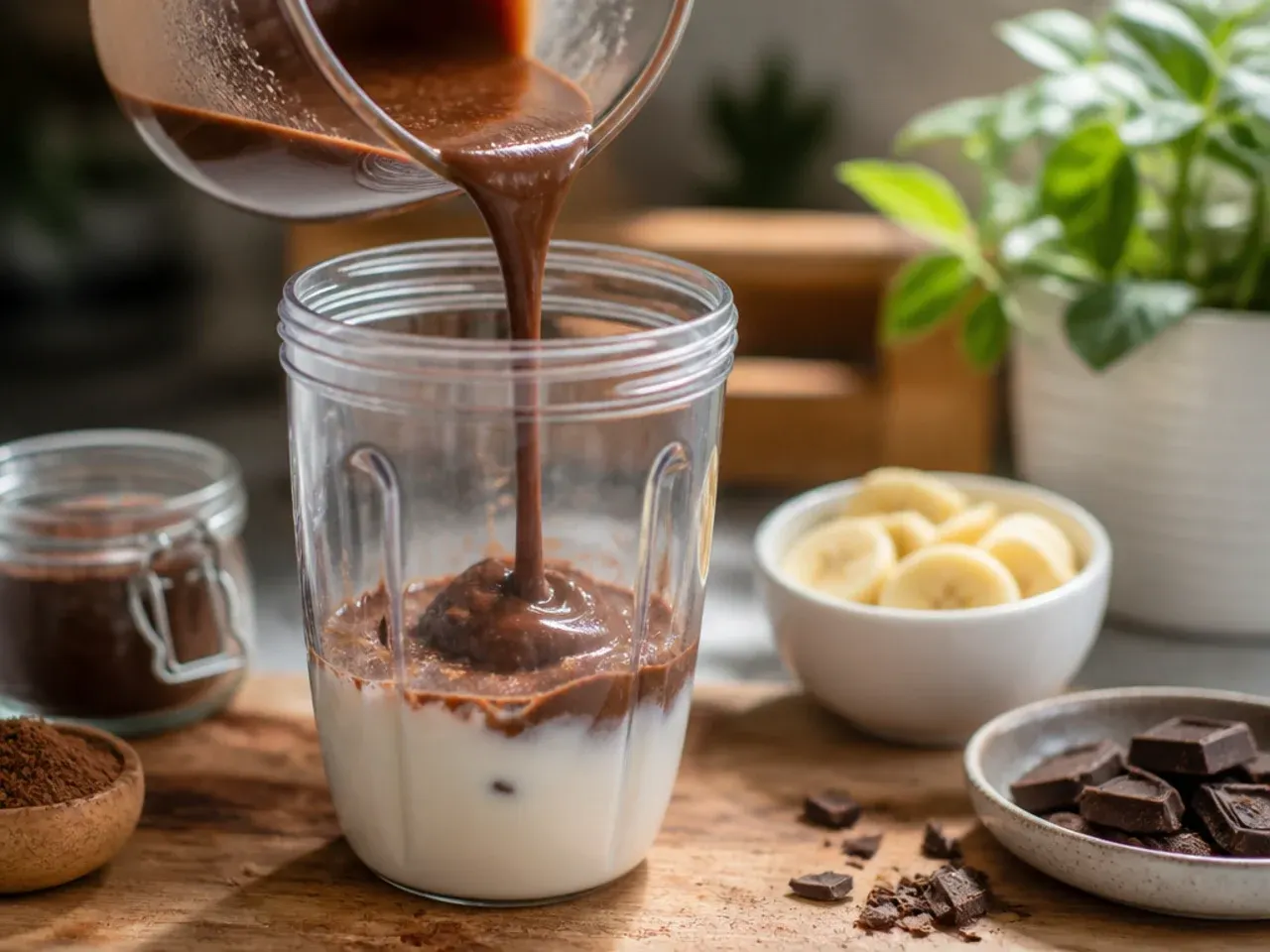 chocolate smoothie recipes healthy recipe step 2