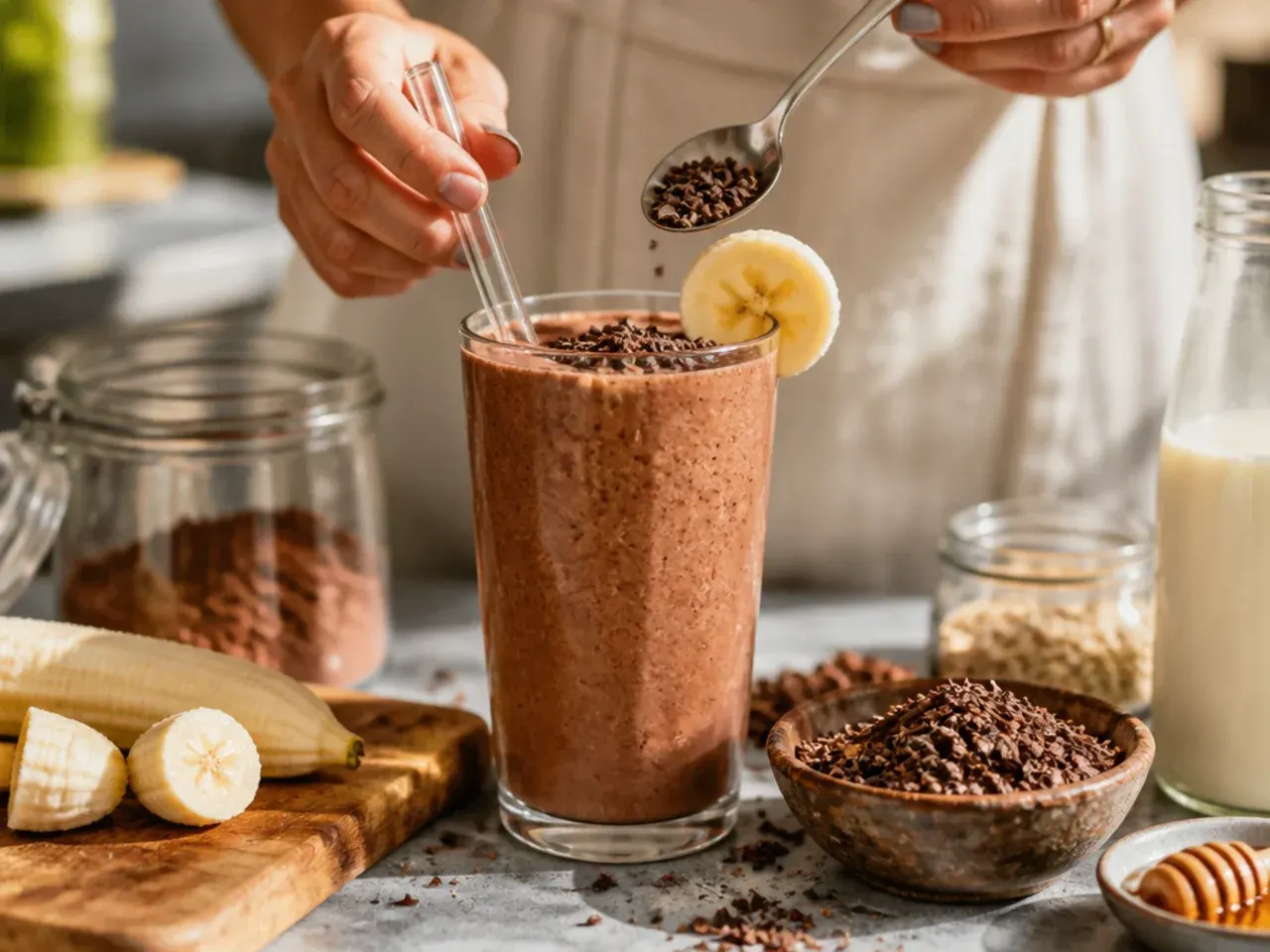 chocolate smoothie recipes healthy recipe step 7