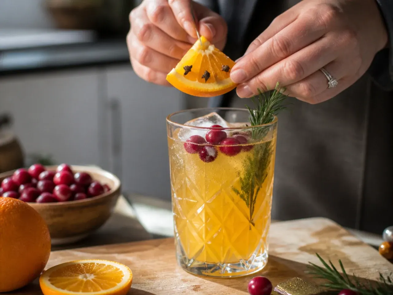 christmas themed drinks recipe step 1