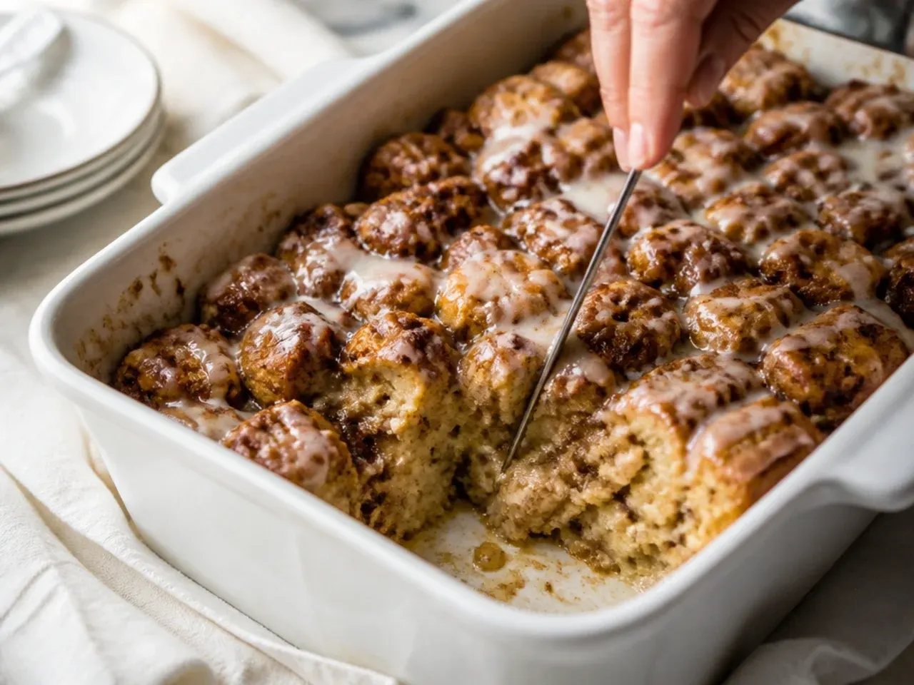 cinnamon roll french toast casserole recipe step 6
