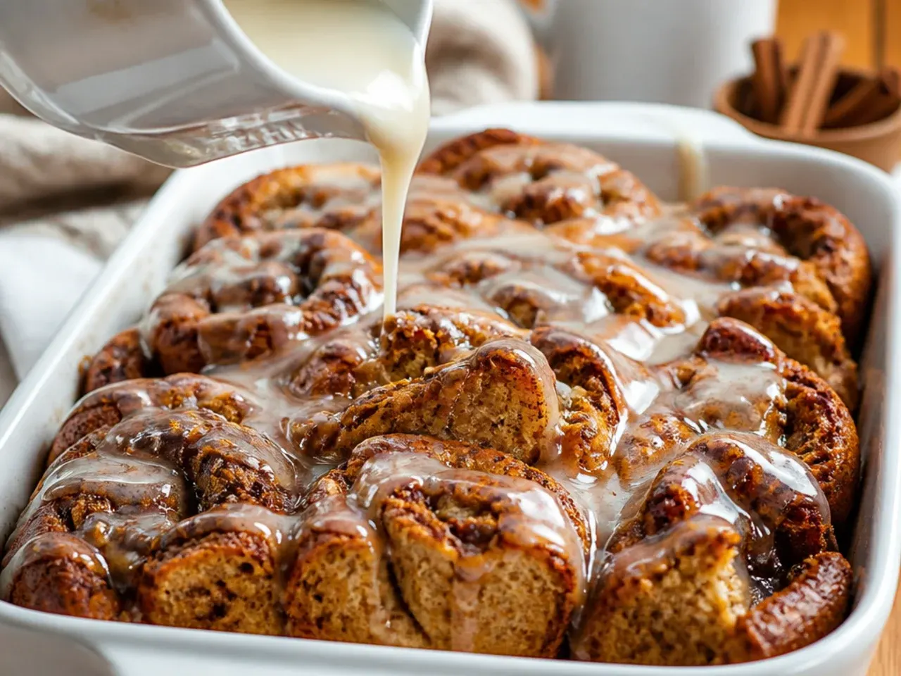 cinnamon roll french toast casserole recipe step 7
