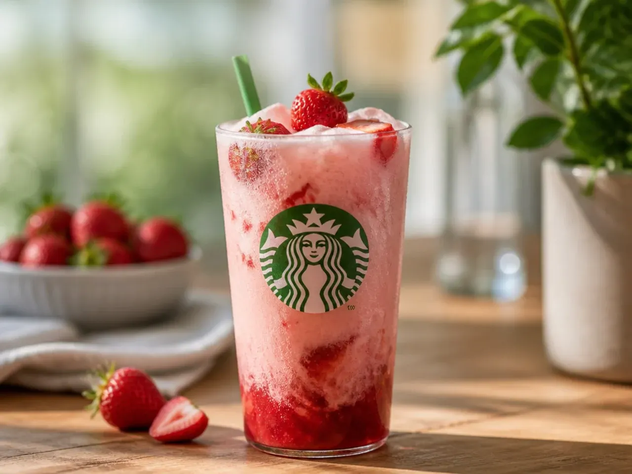 Assortment of garnishes including whipped cream, caramel drizzle and fresh fruit for cold drinks