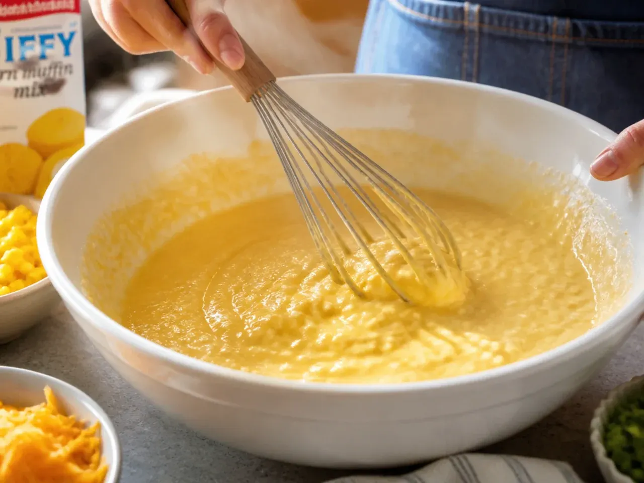 cornbread casserole jiffy recipe step 2