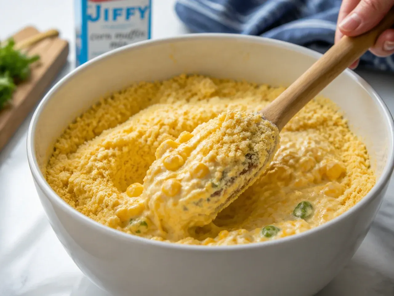 cornbread casserole jiffy recipe step 4