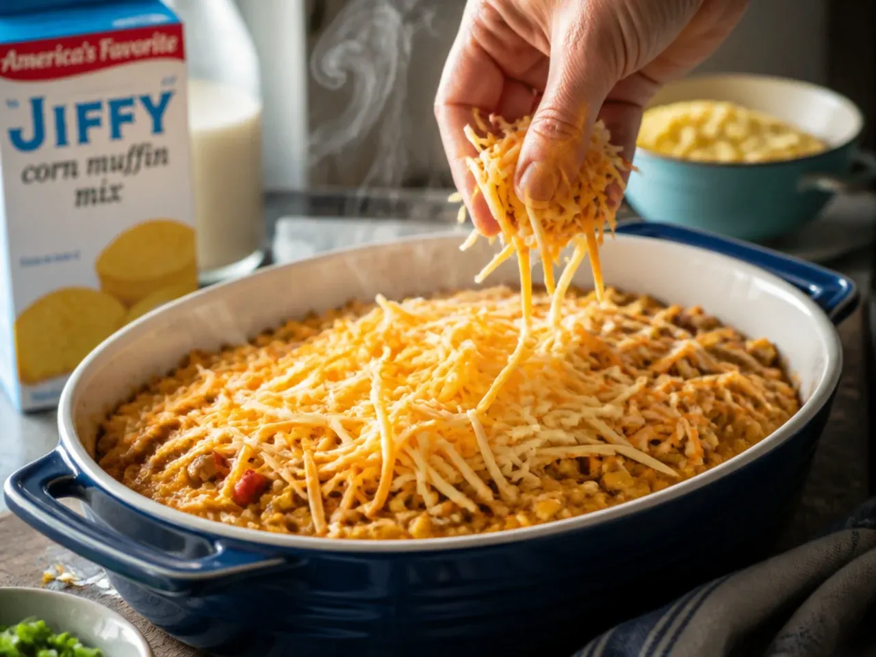 cornbread casserole jiffy recipe step 5