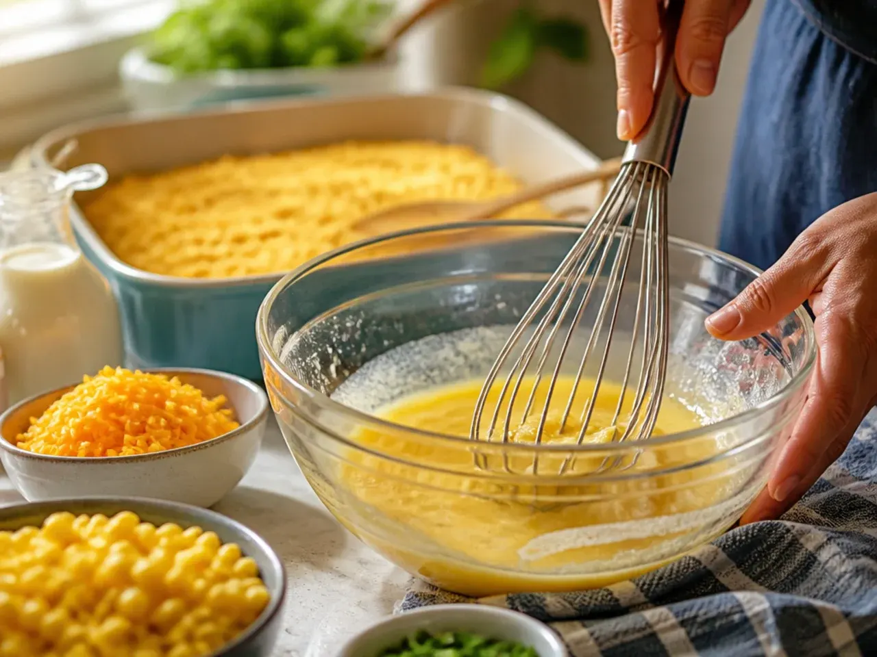 cornbread casserole recipe recipe step 2