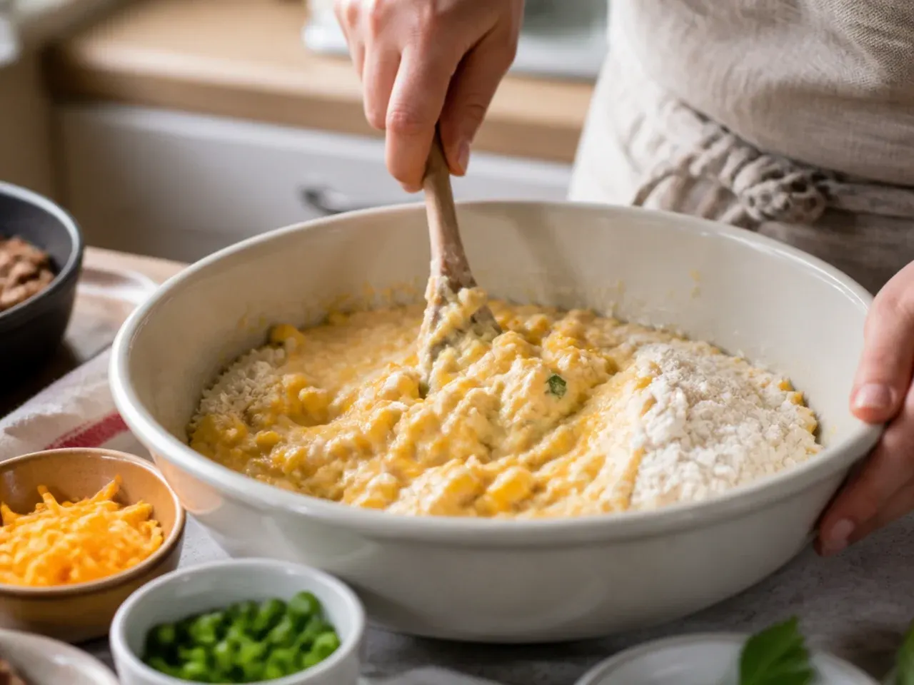 cornbread casserole recipe recipe step 4