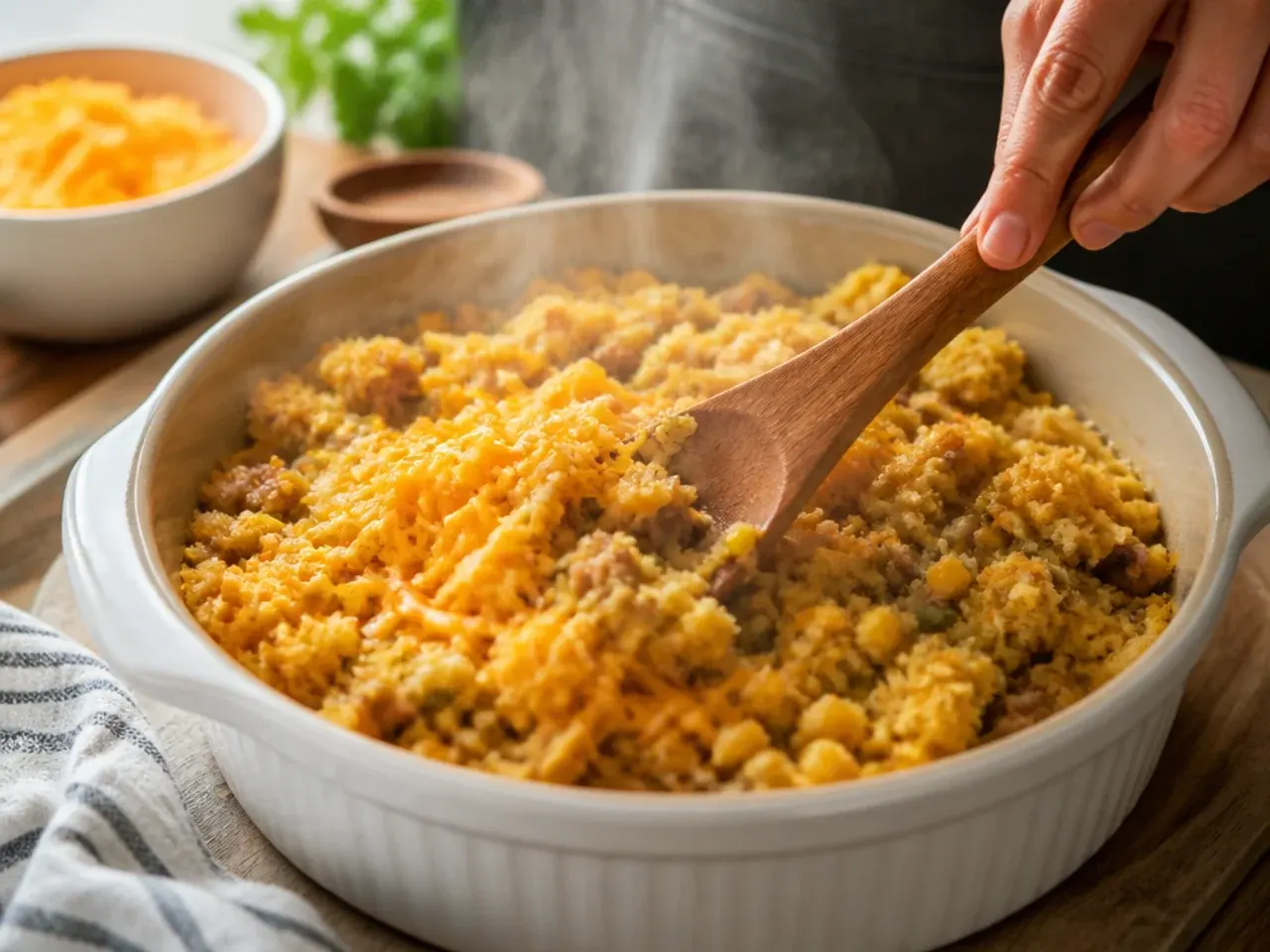 cornbread casserole recipe recipe step 5