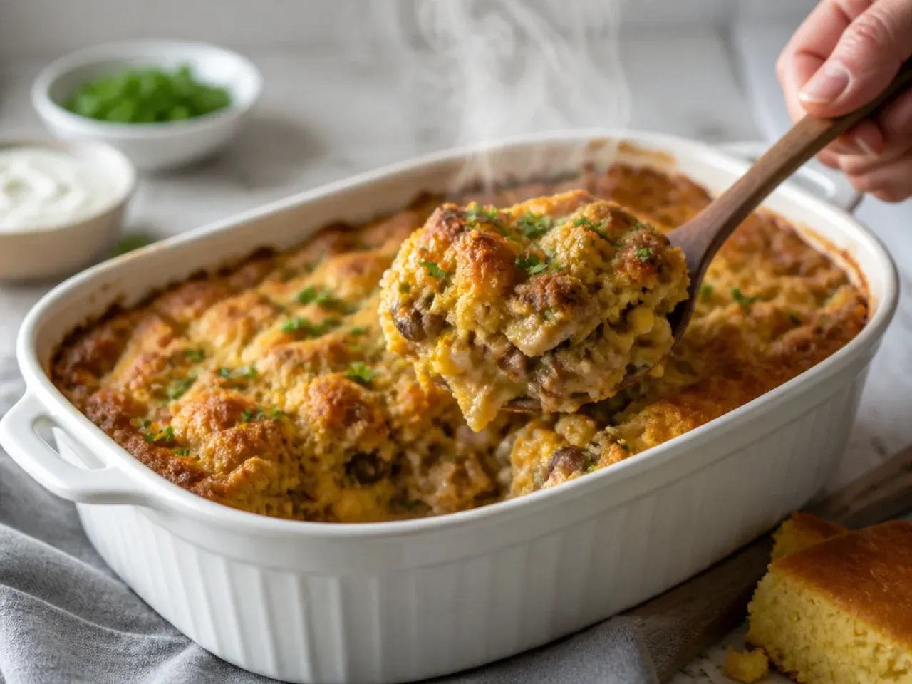 cornbread casserole recipe recipe step 7