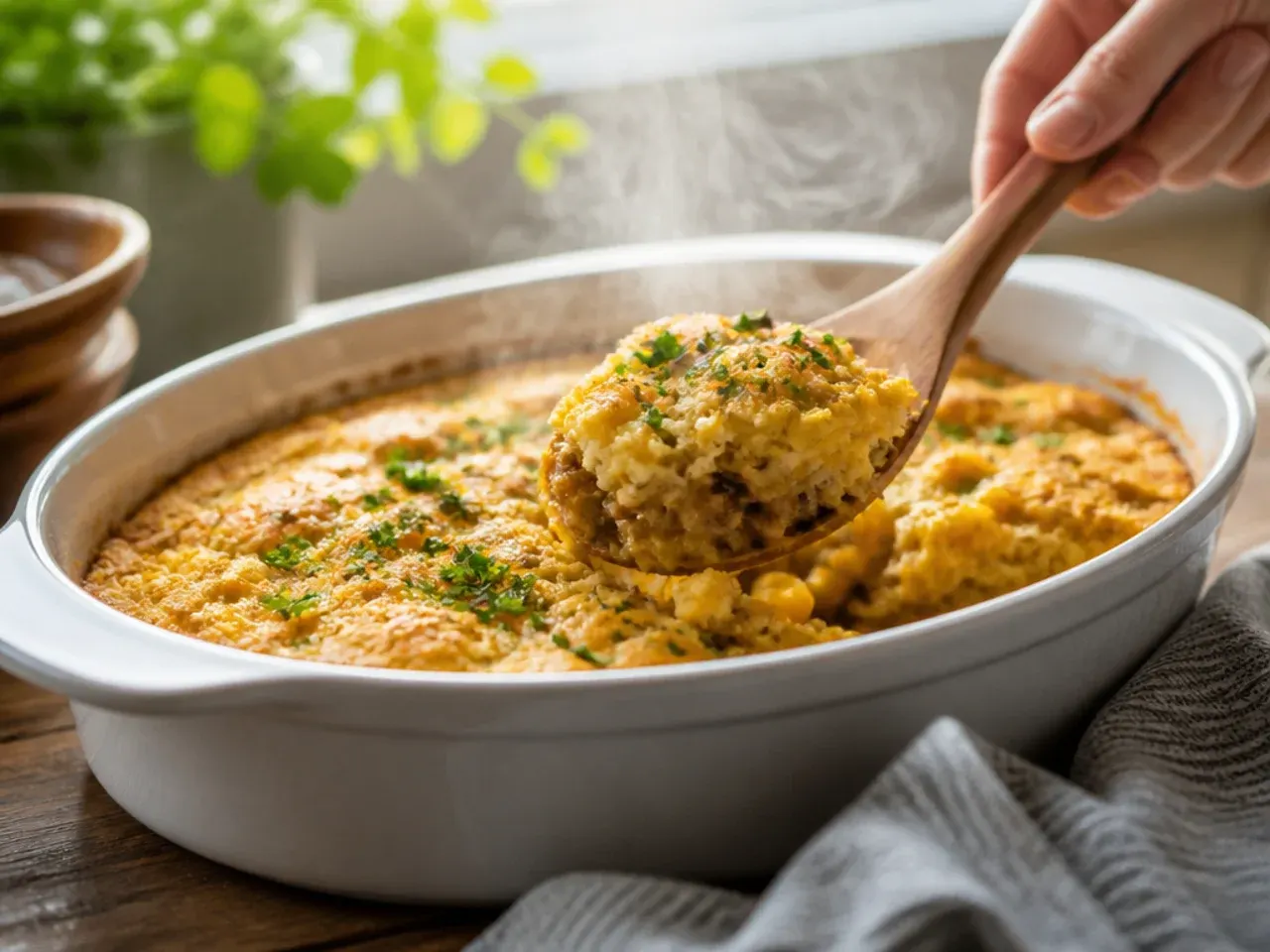 cornbread casserole recipe step 7