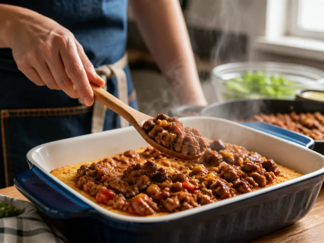 cornbread cowboy casserole recipe step 1