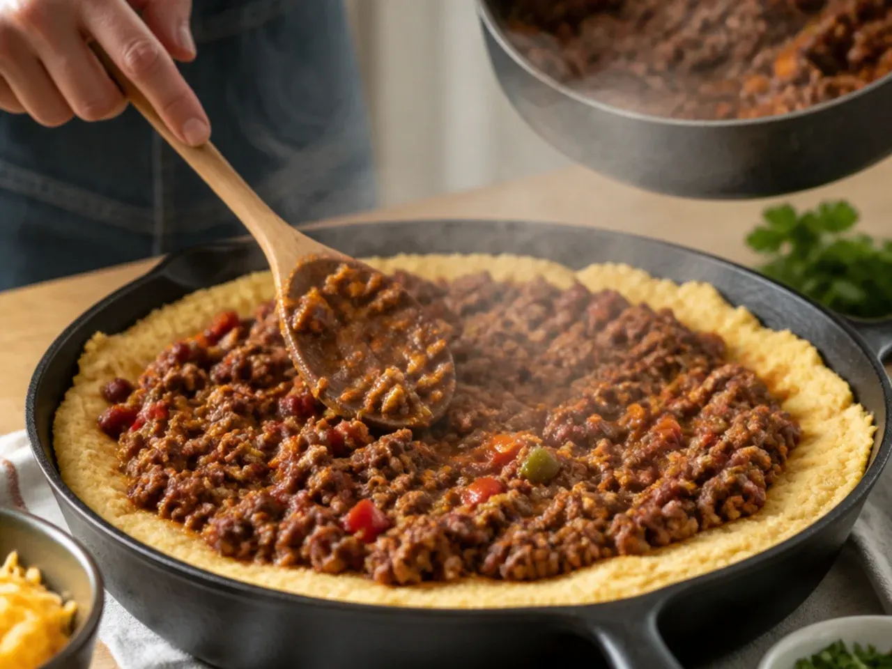 cowboy casserole cornbread recipe step 4