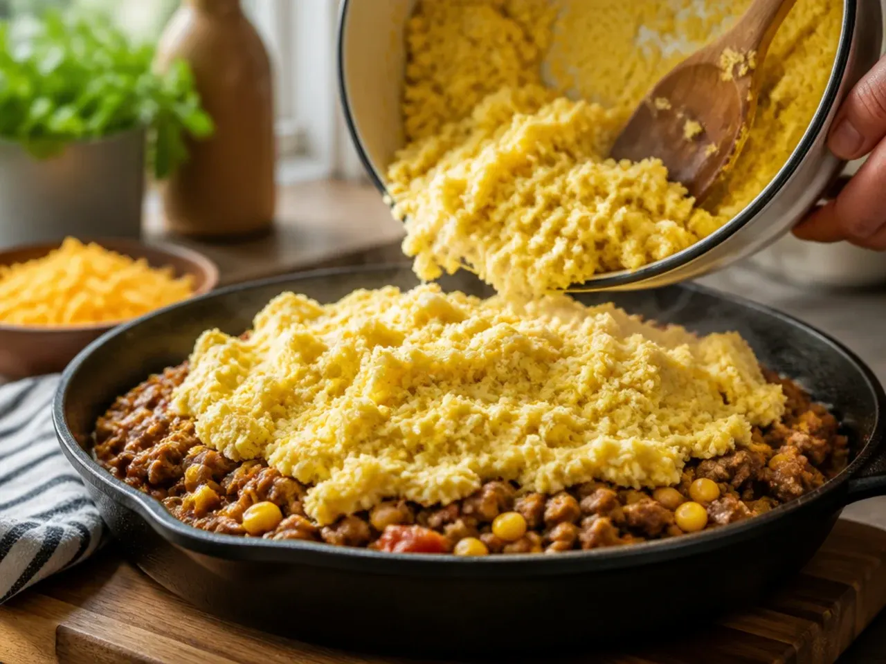 cowboy casserole cornbread recipe step 6