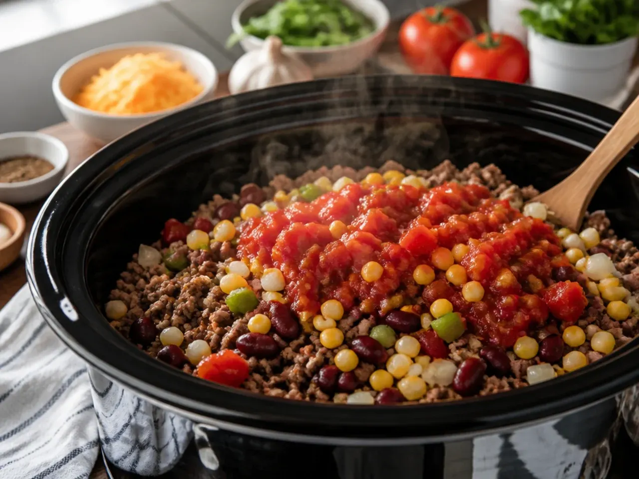 cowboy casserole crockpot recipe step 3