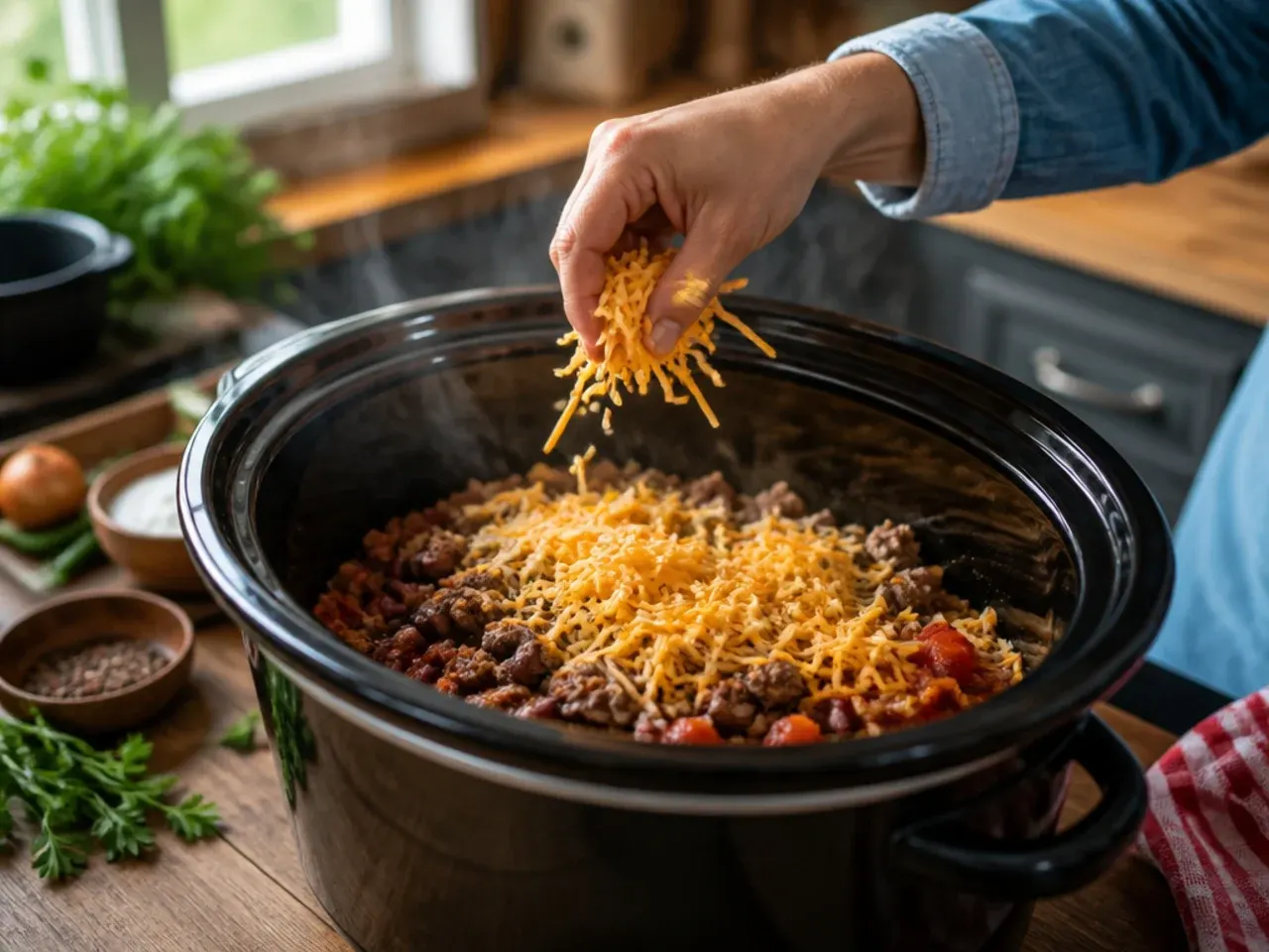 cowboy casserole crockpot recipe step 5