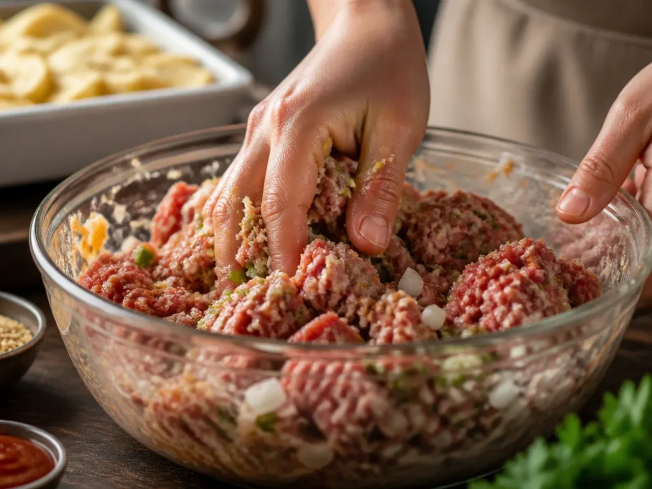 cowboy meatloaf and potato casserole recipe step 3