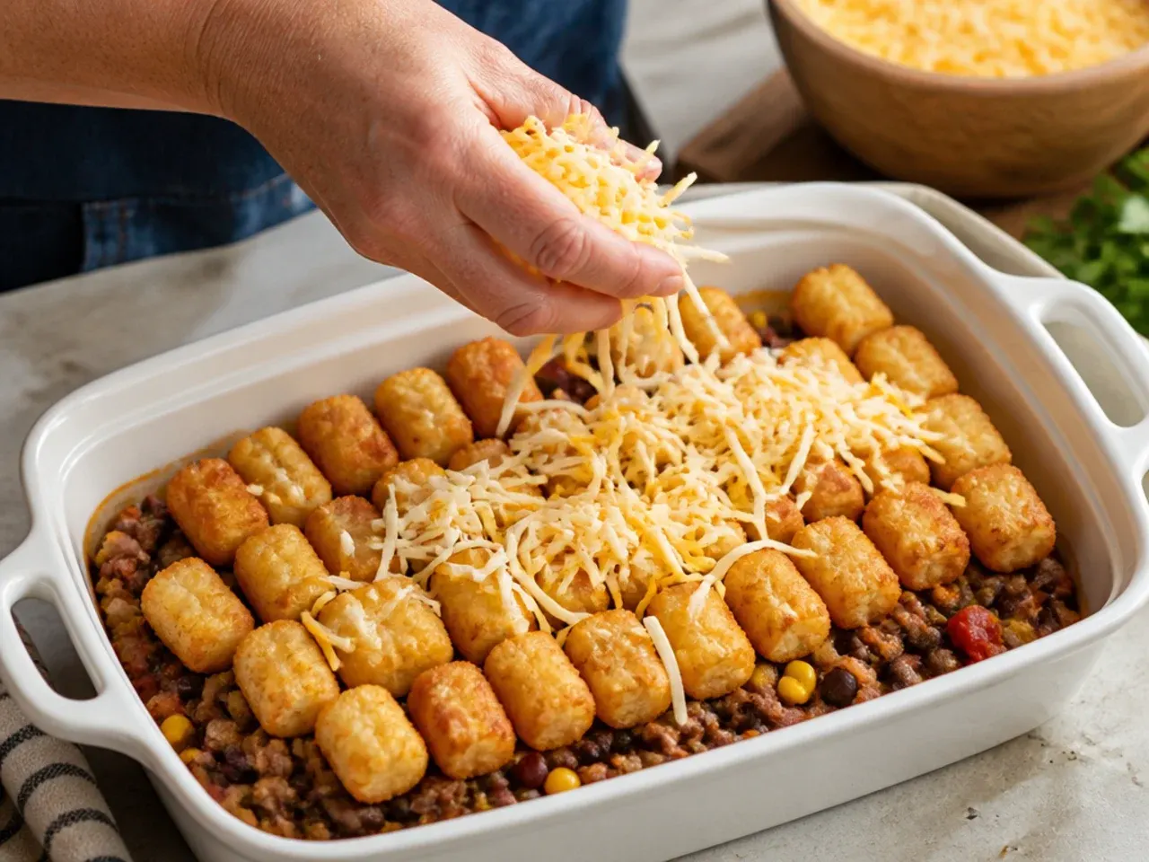 cowboy tater tot casserole recipe step 5