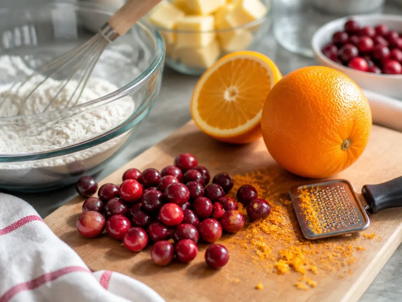 cranberry orange scones recipe step 1