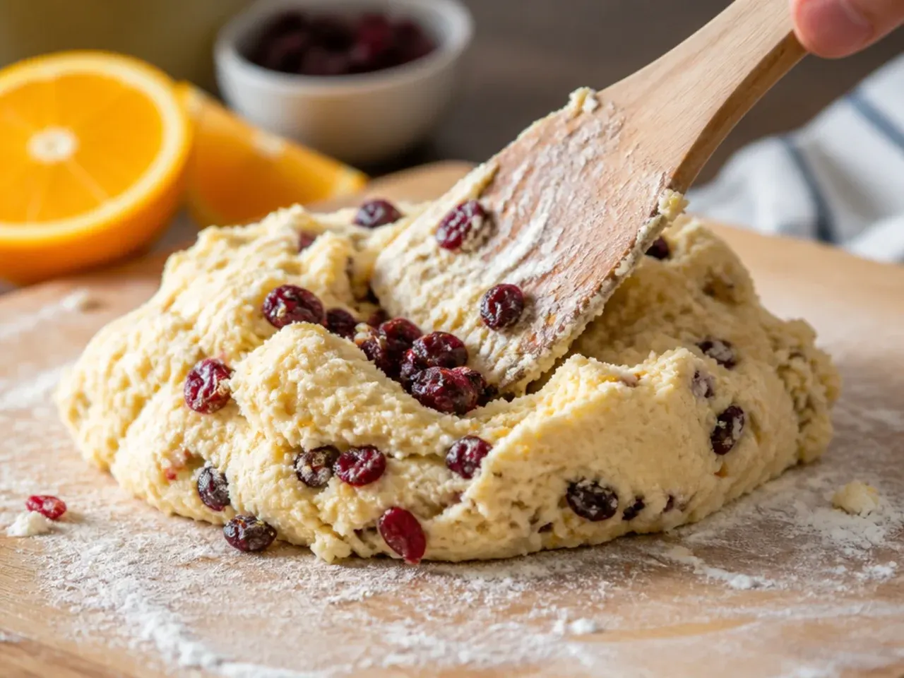 cranberry orange scones recipe step 4