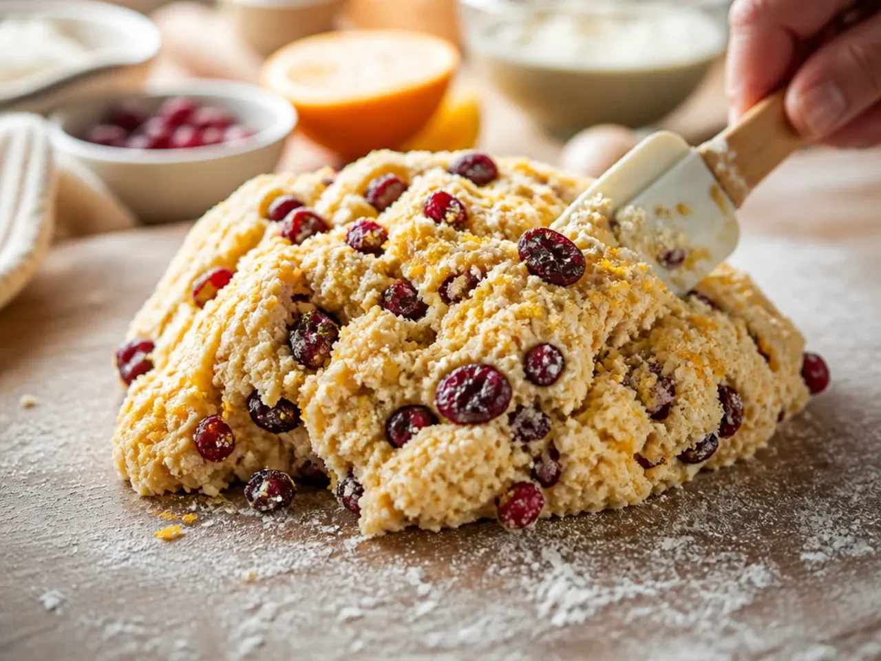 cranberry orange scones recipe step 5
