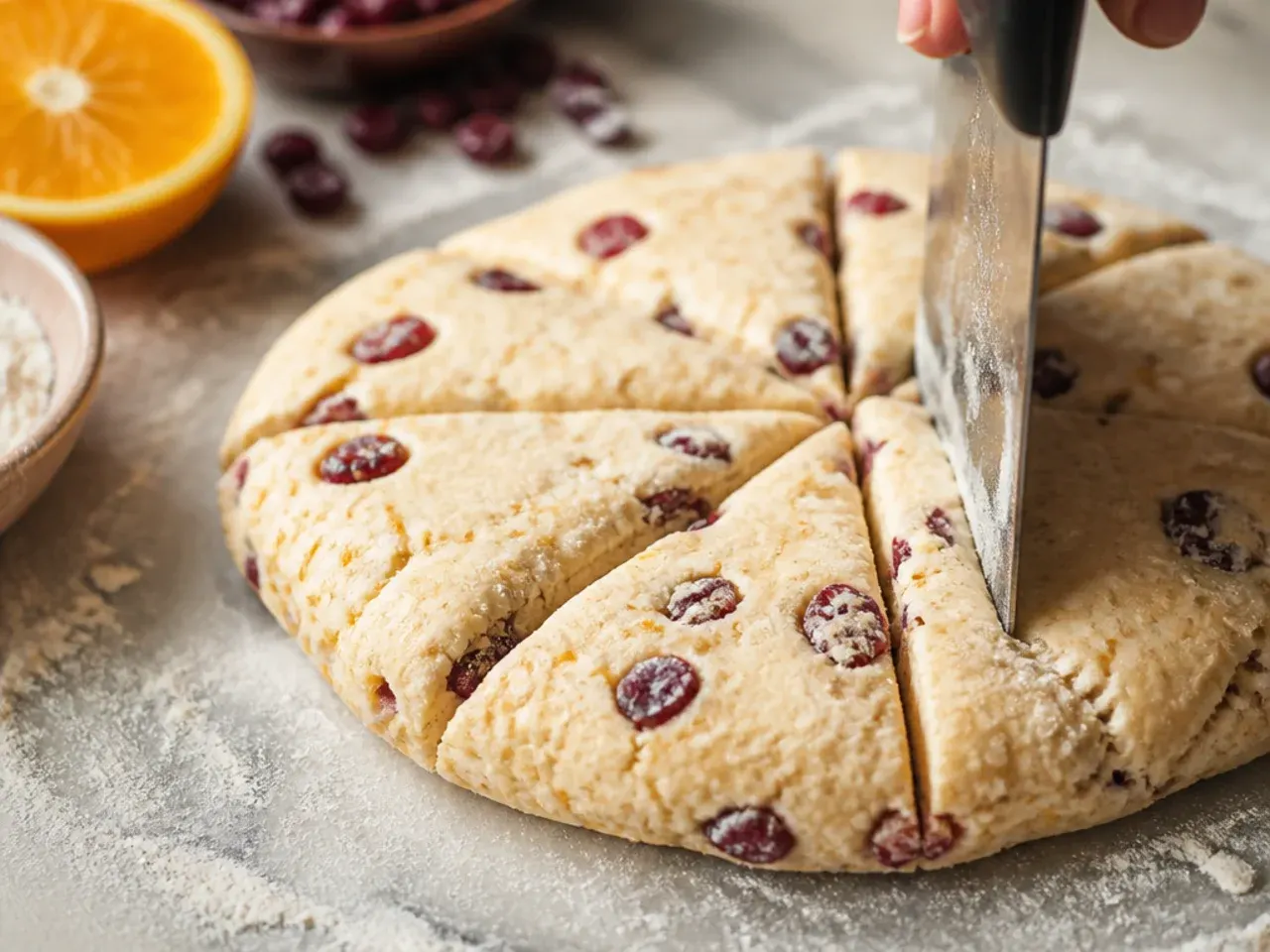 cranberry orange scones recipe step 6
