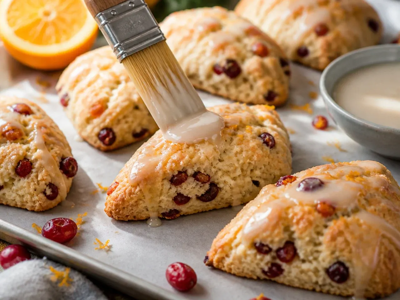 cranberry orange scones recipe step 7