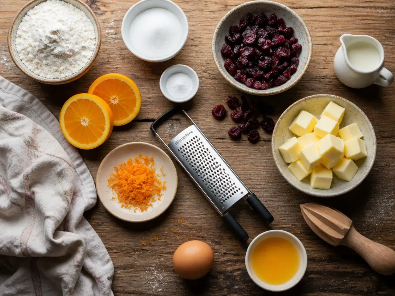 Hands rubbing cold butter into flour for scone dough