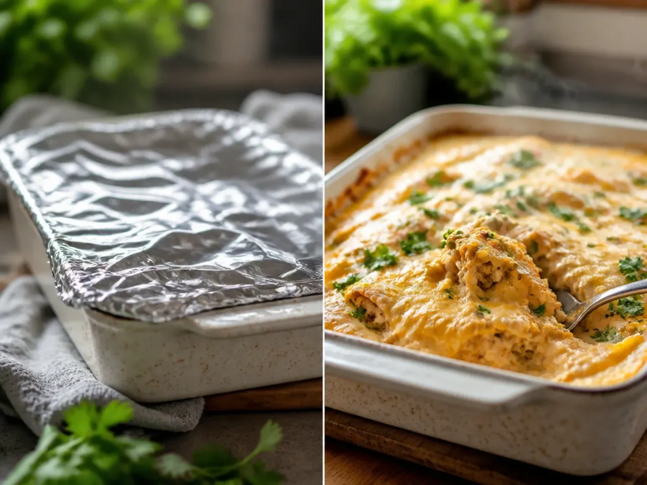 creamy chicken enchilada casserole recipe step 6