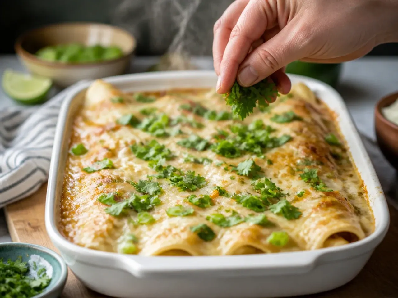 creamy chicken enchilada casserole recipe step 7