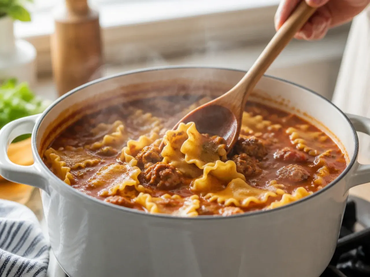 creamy lasagna soup recipe step 5