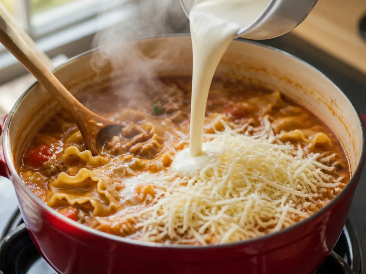 creamy lasagna soup recipe step 6