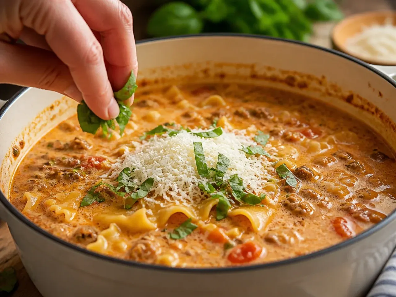 creamy lasagna soup recipe step 7