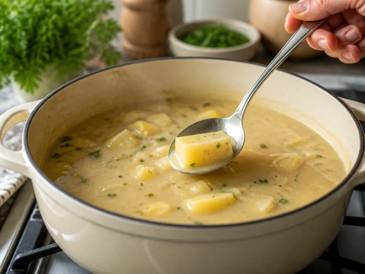 creamy potato soup recipe step 15