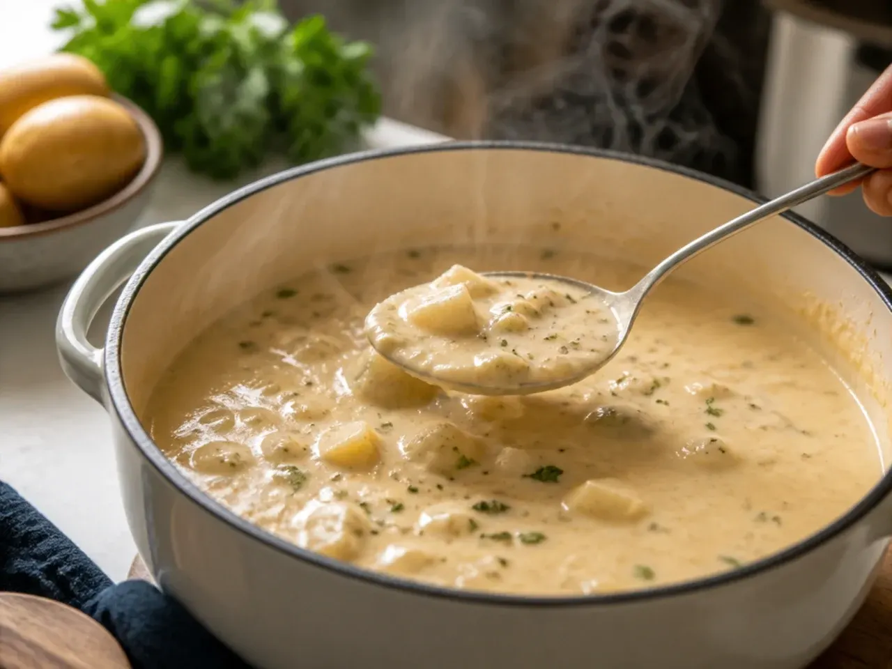 creamy potato soup recipe step 25