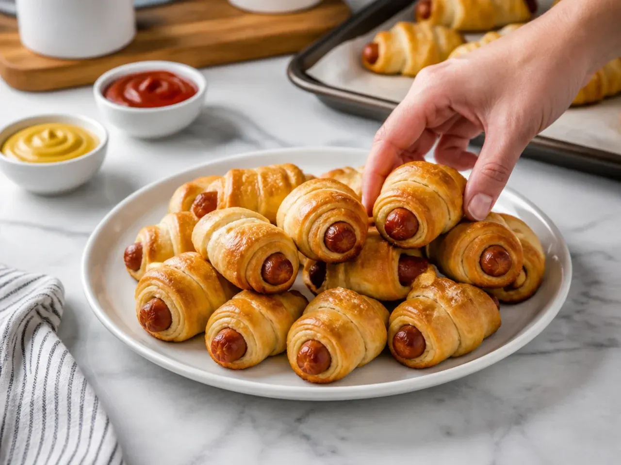 crescent pigs in a blanket — step 7: cool briefly and serve