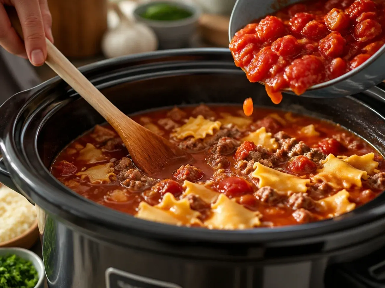 crock pot lasagna soup recipe step 3
