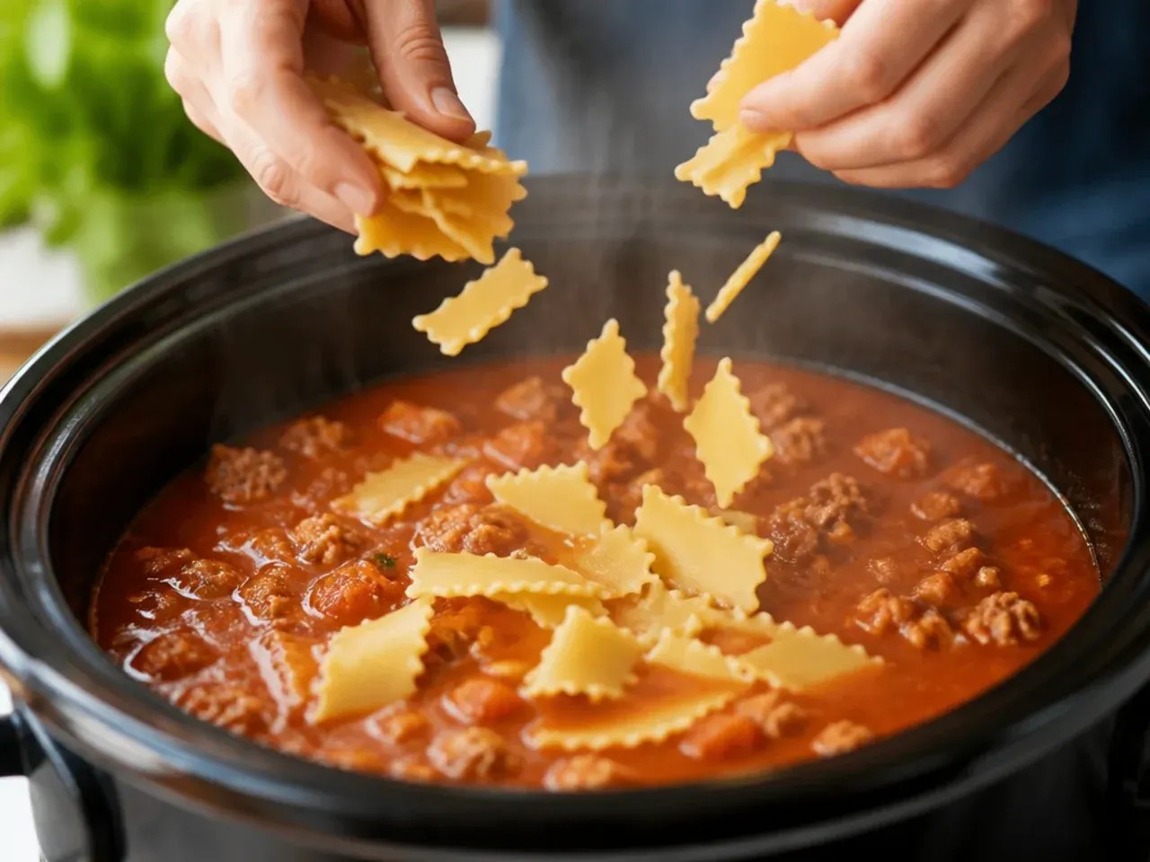 crock pot lasagna soup recipe step 4