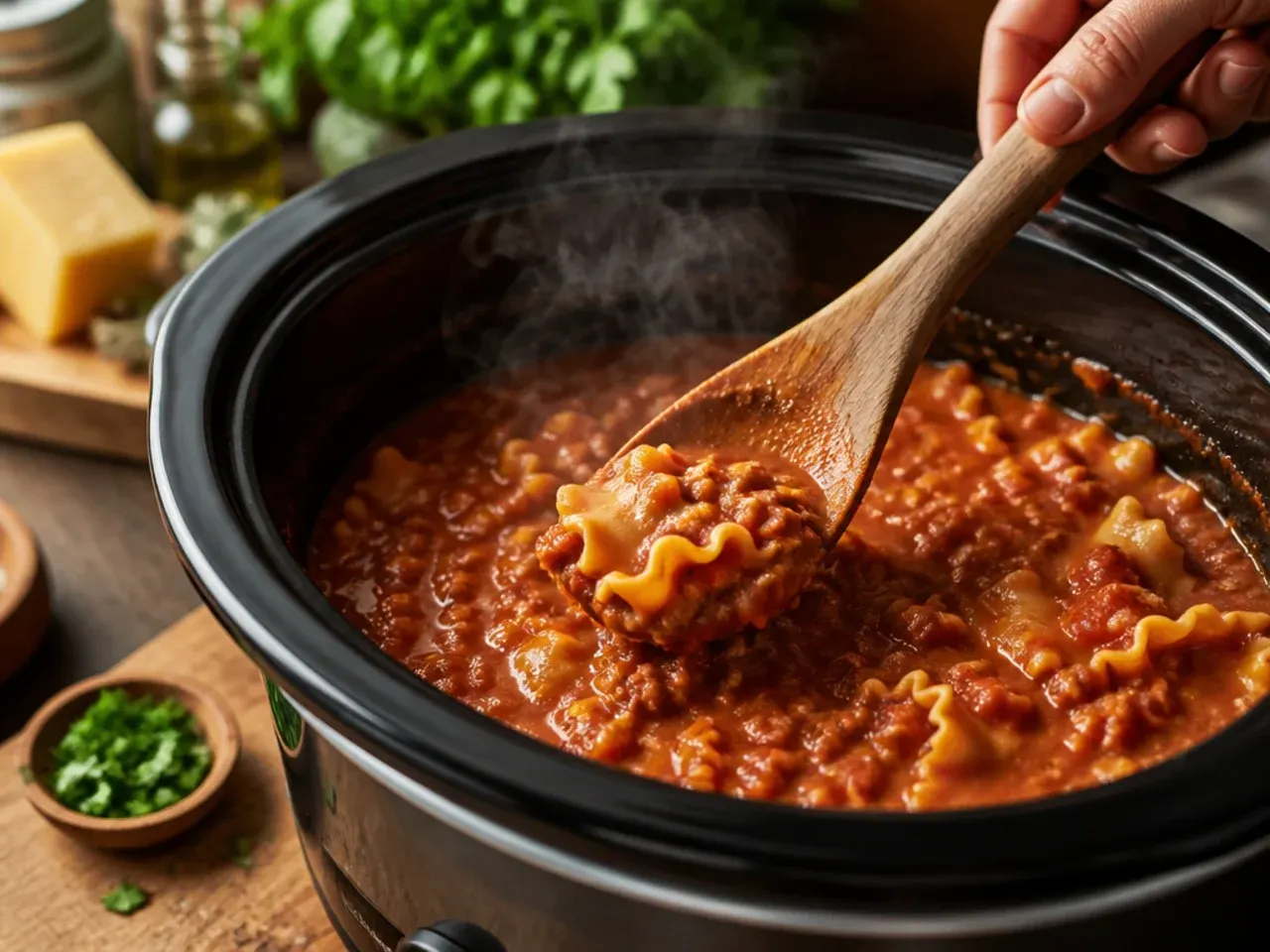 crock pot lasagna soup recipe step 5