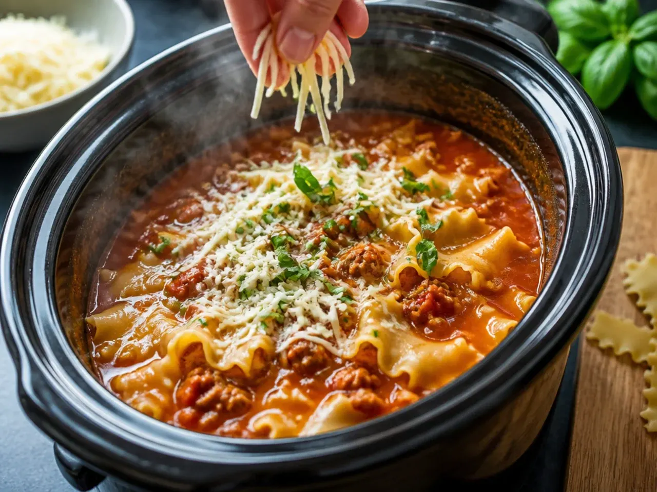 crock pot lasagna soup recipe step 7