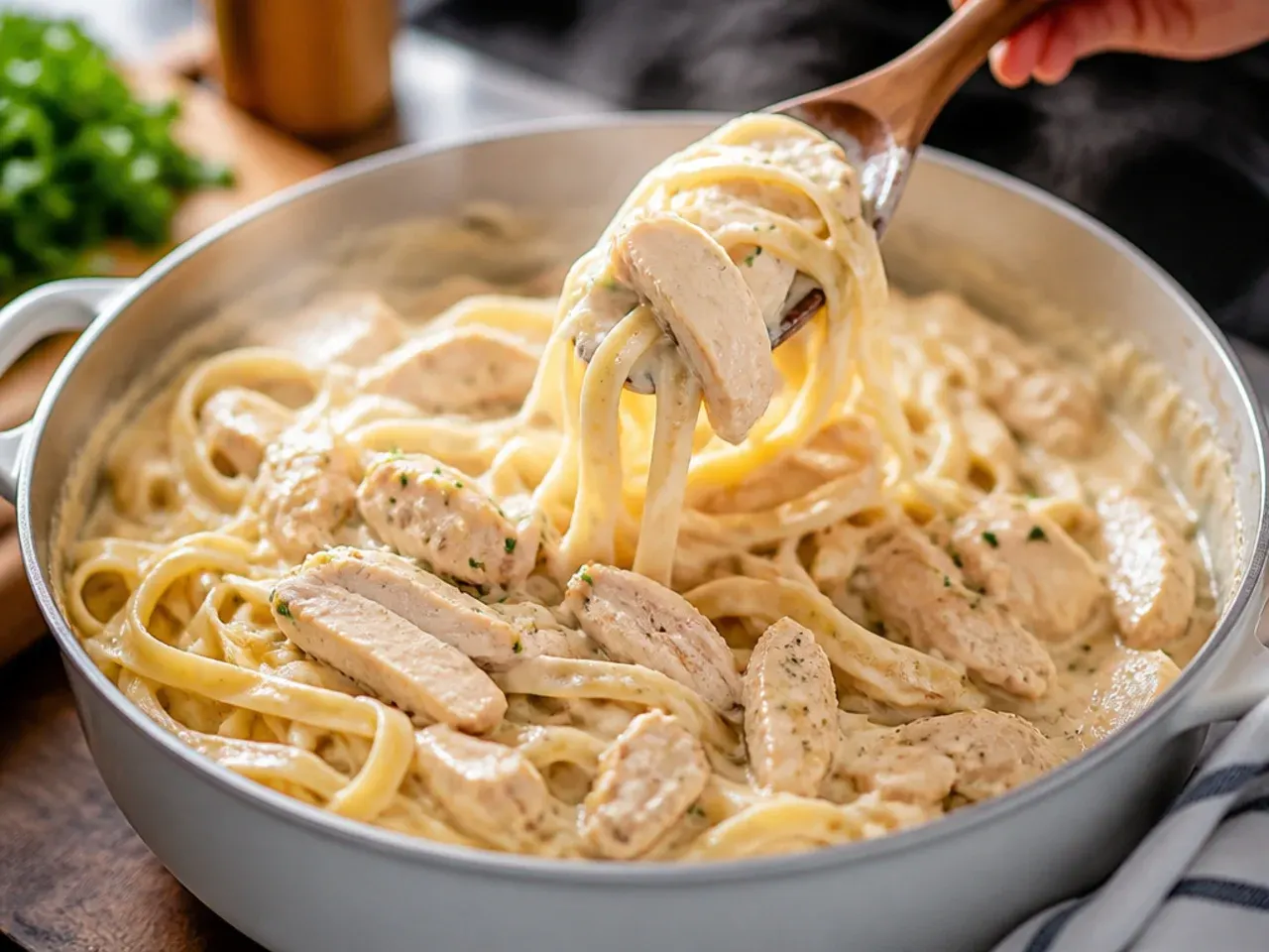 crockpot chicken alfredo recipe step 6