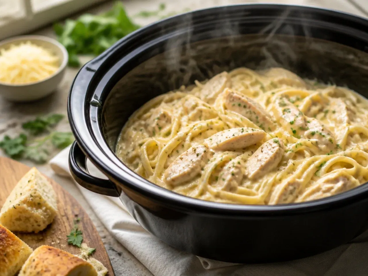 crockpot chicken alfredo recipe step 7